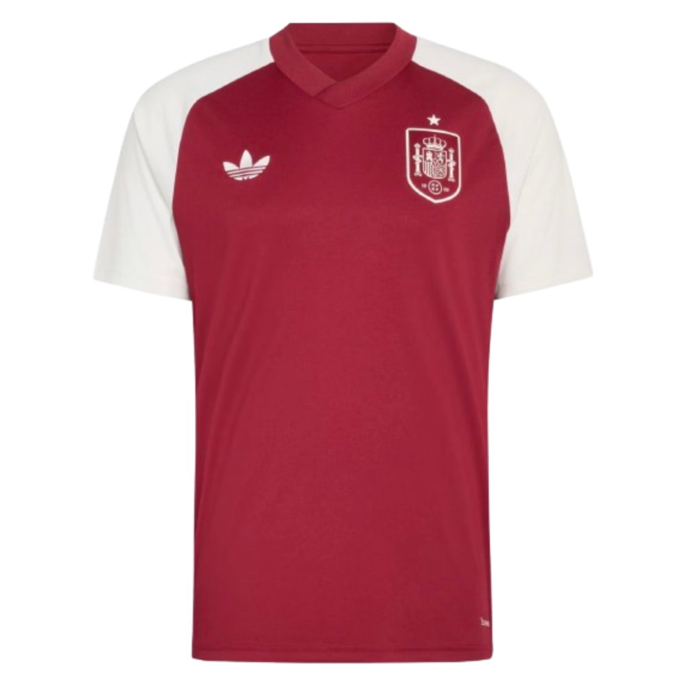 2026-2027 Spain Away Pre-Match Shirt (Burgundy) (Your Name)