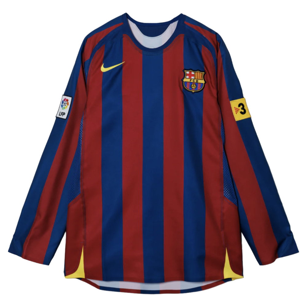 2005-2006 Barcelona T90 Reissue LS Home Shirt (Xavi 6)