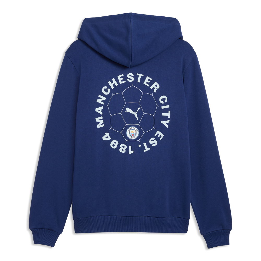 2026-2027 Man City ftblCulture Hooded Sweat Jacket (Blue Jewel)