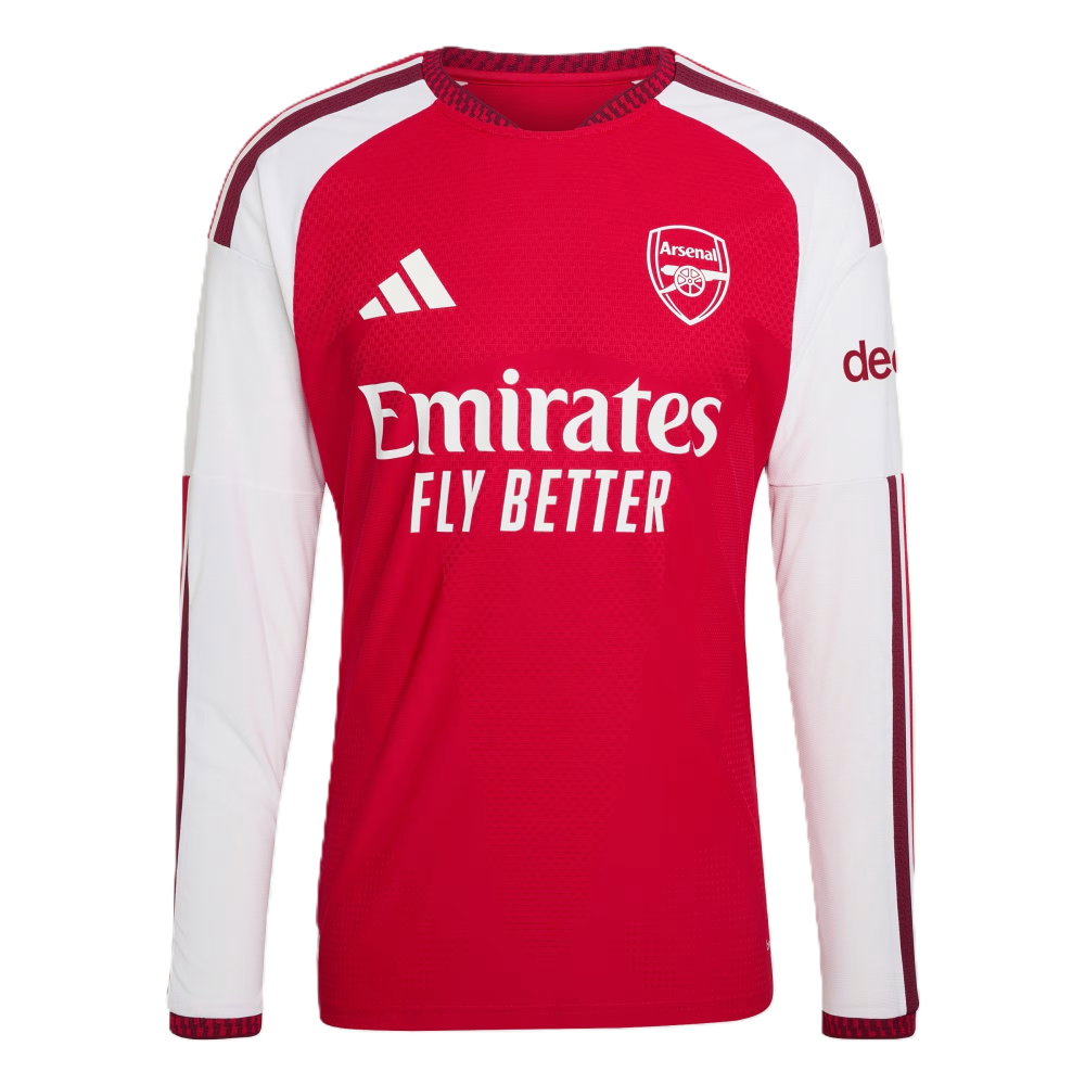 2026-2027 Arsenal Authentic Long Sleeve Home Shirt (Rice 41)