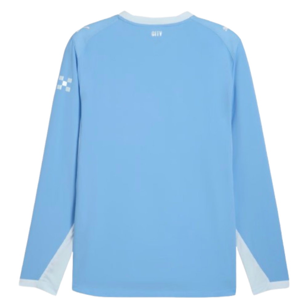 2026-2027 Man City Authentic Long Sleeve Home Shirt (Bobb 52)