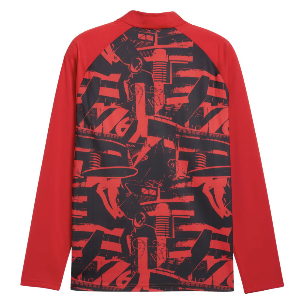 2026-2027 AC Milan Warm Up 1/4 Zip Top (Red)