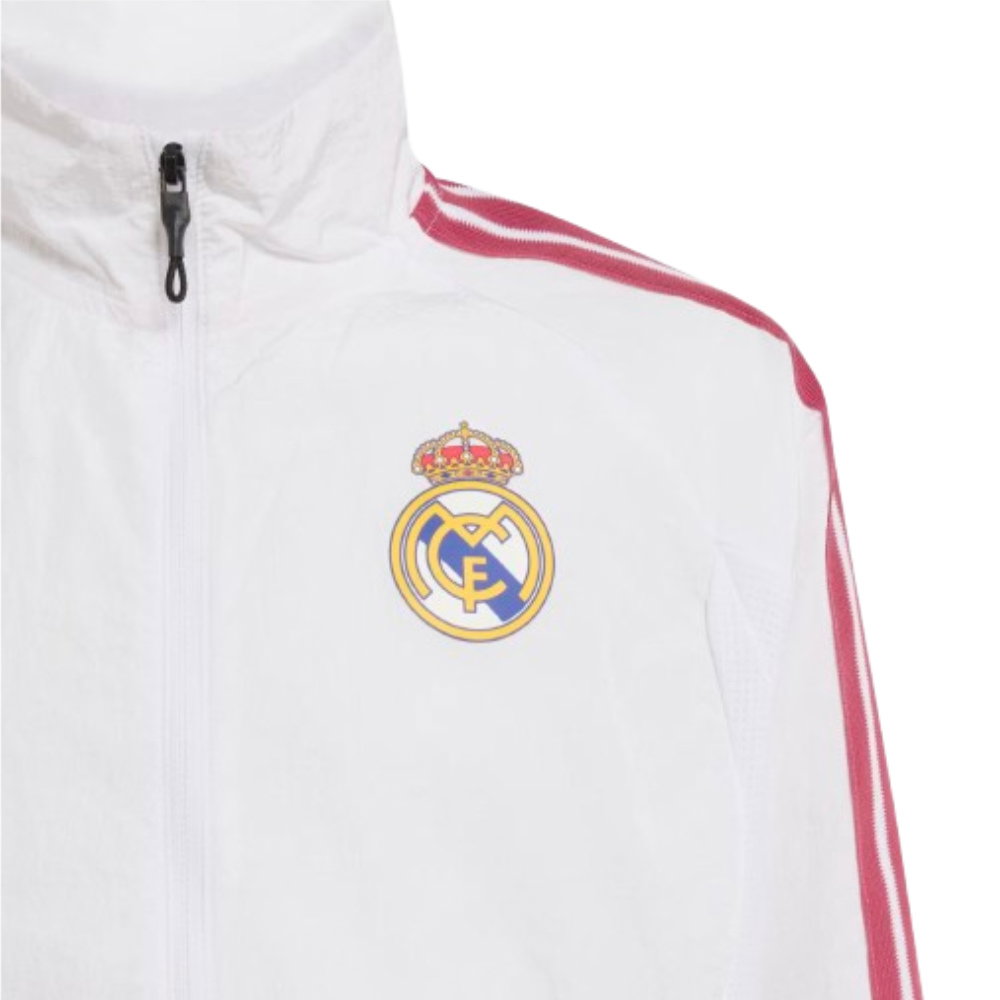 2026-2027 Real Madrid Anthem Jacket (White) - Kids
