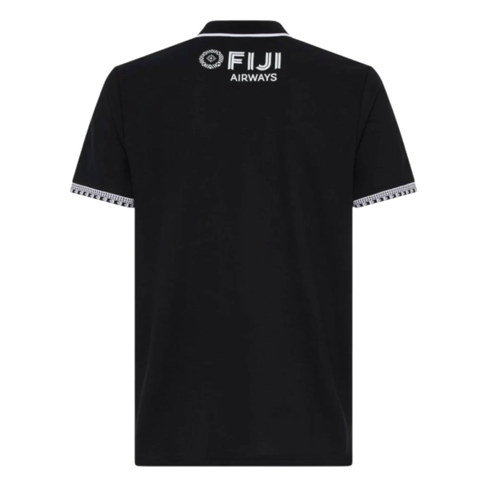 2026-2027 Fiji Rugby Pique Polo (Black)