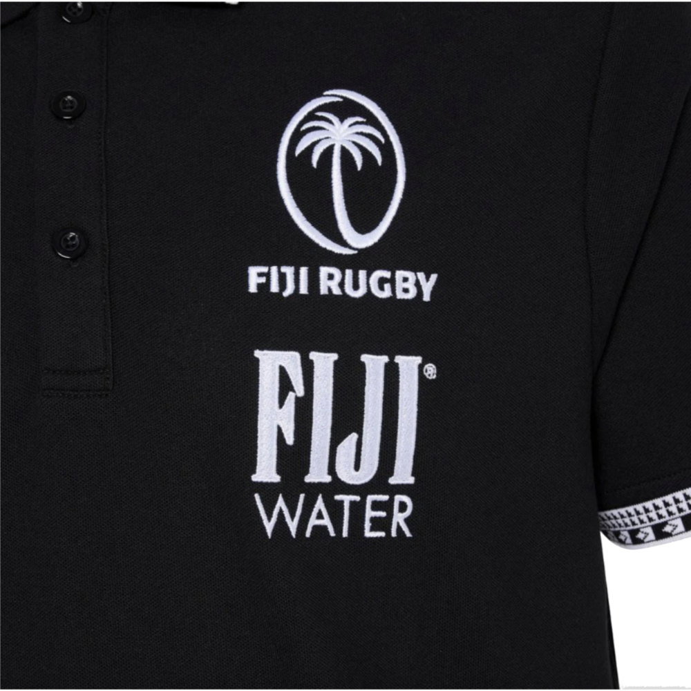 2026-2027 Fiji Rugby Pique Polo (Black)