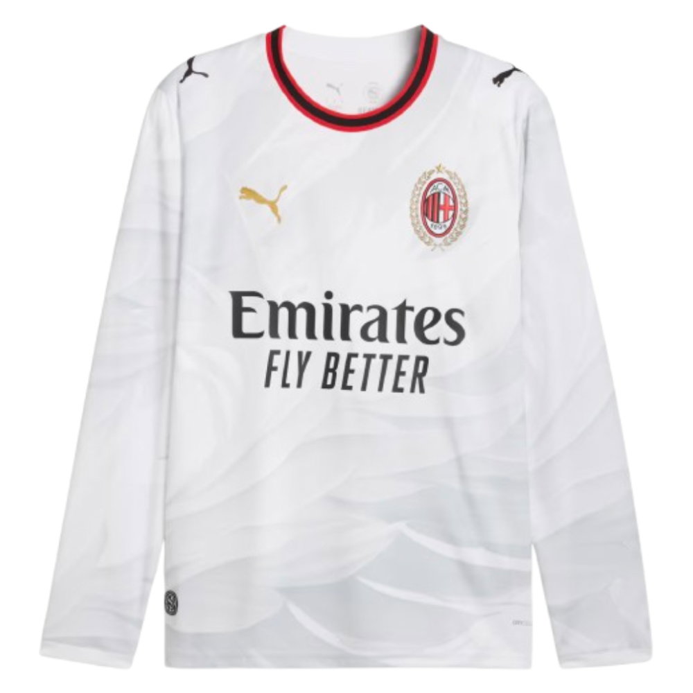 2026-2027 AC Milan Long Sleeve Away Shirt (Ronaldinho 80)
