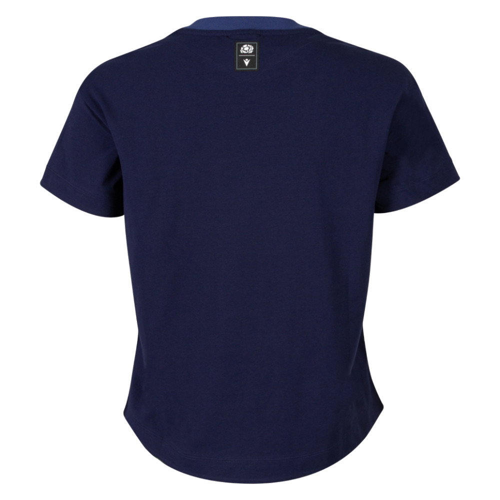 2026-2027 Scotland Rugby Ath Cotton T-Shirt (Navy) - Womens (Your Name)