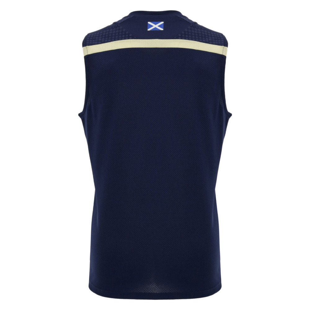 2026-2027 Scotland Rugby Poly Sleeveless Shirt (Navy) - Kids (Your Name)