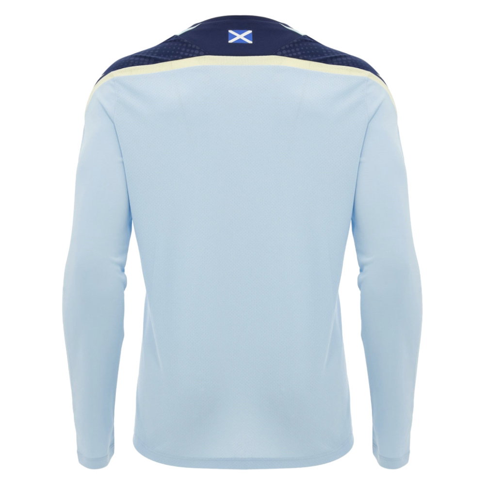 2026-2027 Scotland Rugby Training Poly LS Shirt (Blue) (Your Name)