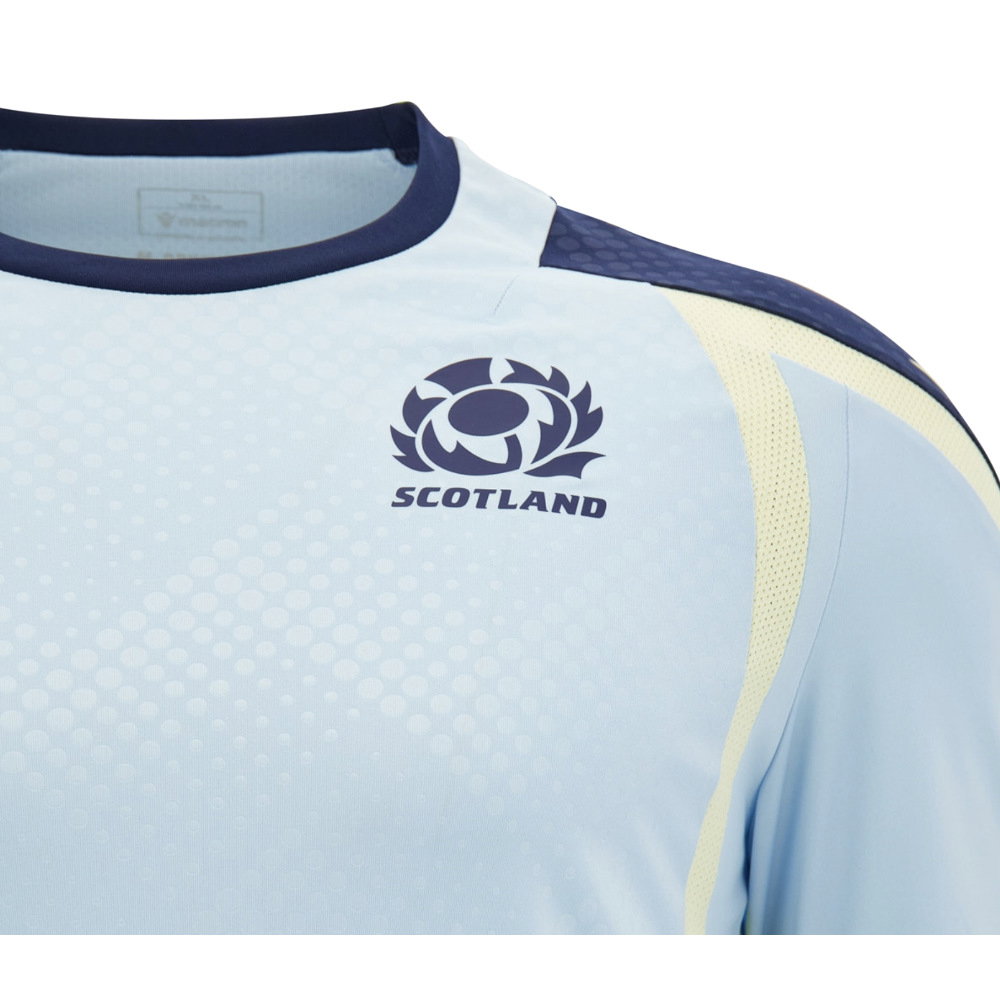 2026-2027 Scotland Rugby Training Poly LS Shirt (Blue) (Your Name)