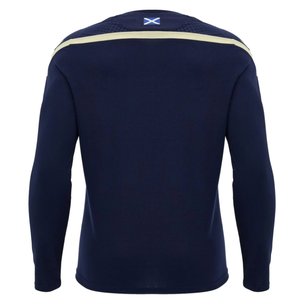 2026-2027 Scotland Rugby Training LS Shirt (Navy/Sand)