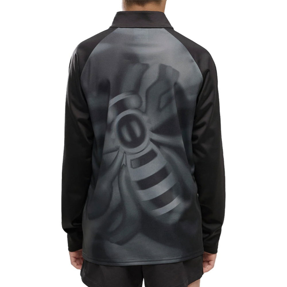 2026-2027 Man City Warm Up 1/4 Zip Top (Black) - Kids