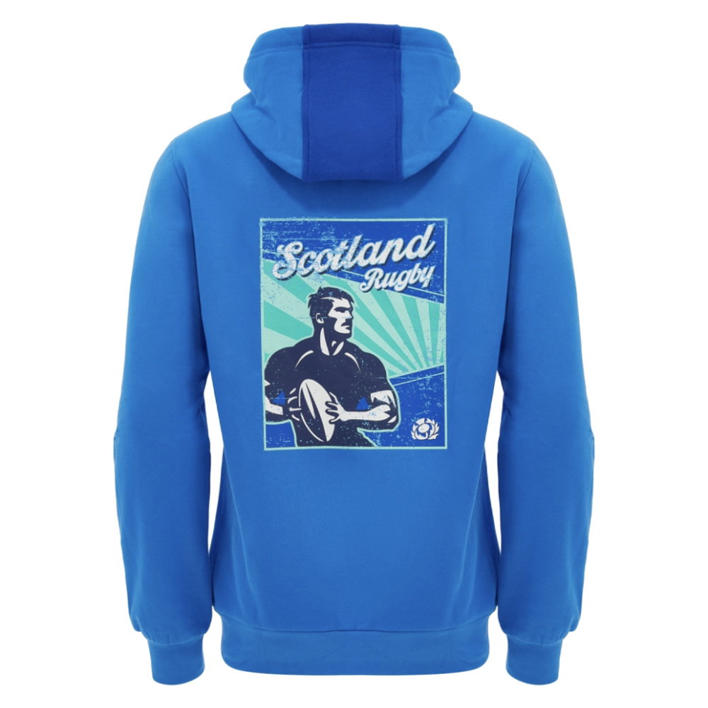 2026-2027 Scotland Rugby Cotton Hoodie (Blue) - Kids
