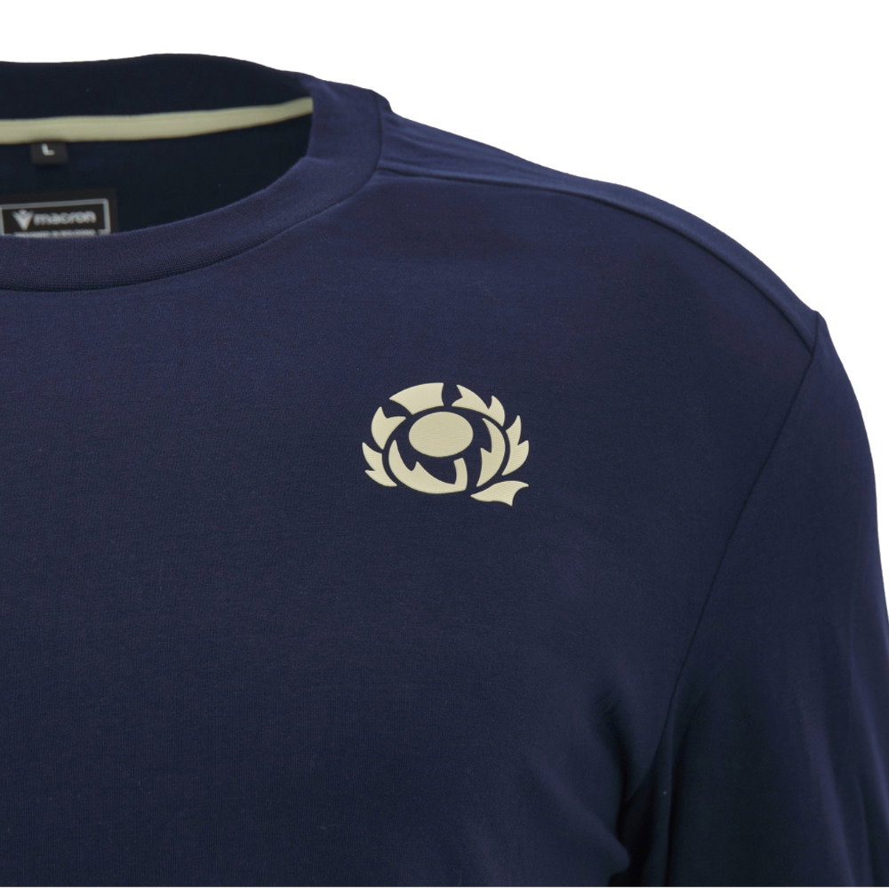 2026-2027 Scotland Rugby Ath LS Cotton Tee (Navy)