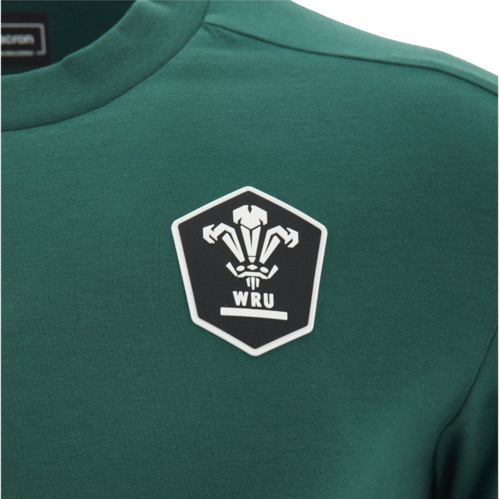 2026-2027 Wales WRU Athleisure Player Travel Tee (Green) (Your Name)