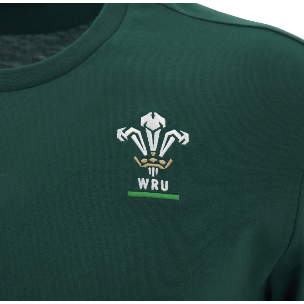 2026-2027 Wales WRU Rugby Cotton Travel Tee (Green) (Your Name)
