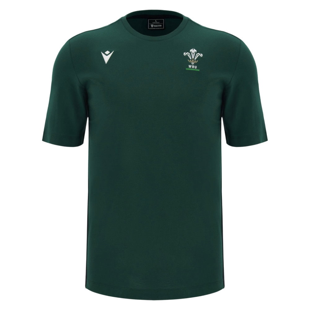 2026-2027 Wales WRU Rugby Cotton Travel Tee (Green) (Your Name)
