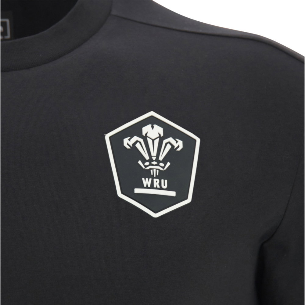2026-2027 Wales WRU Rugby Athleisure Travel Shirt (Black) (Your Name)