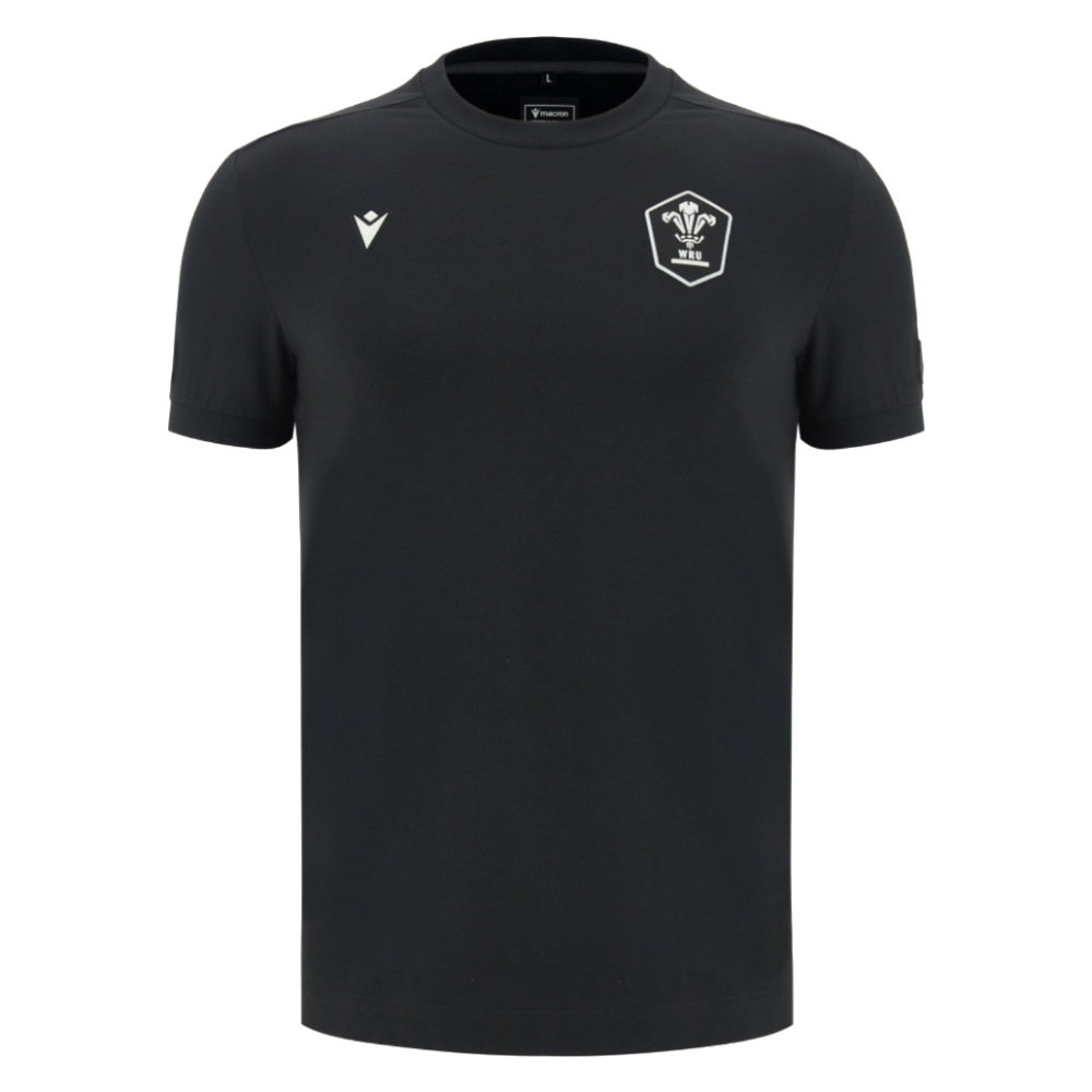 2026-2027 Wales WRU Rugby Athleisure Travel Shirt (Black) (Your Name)