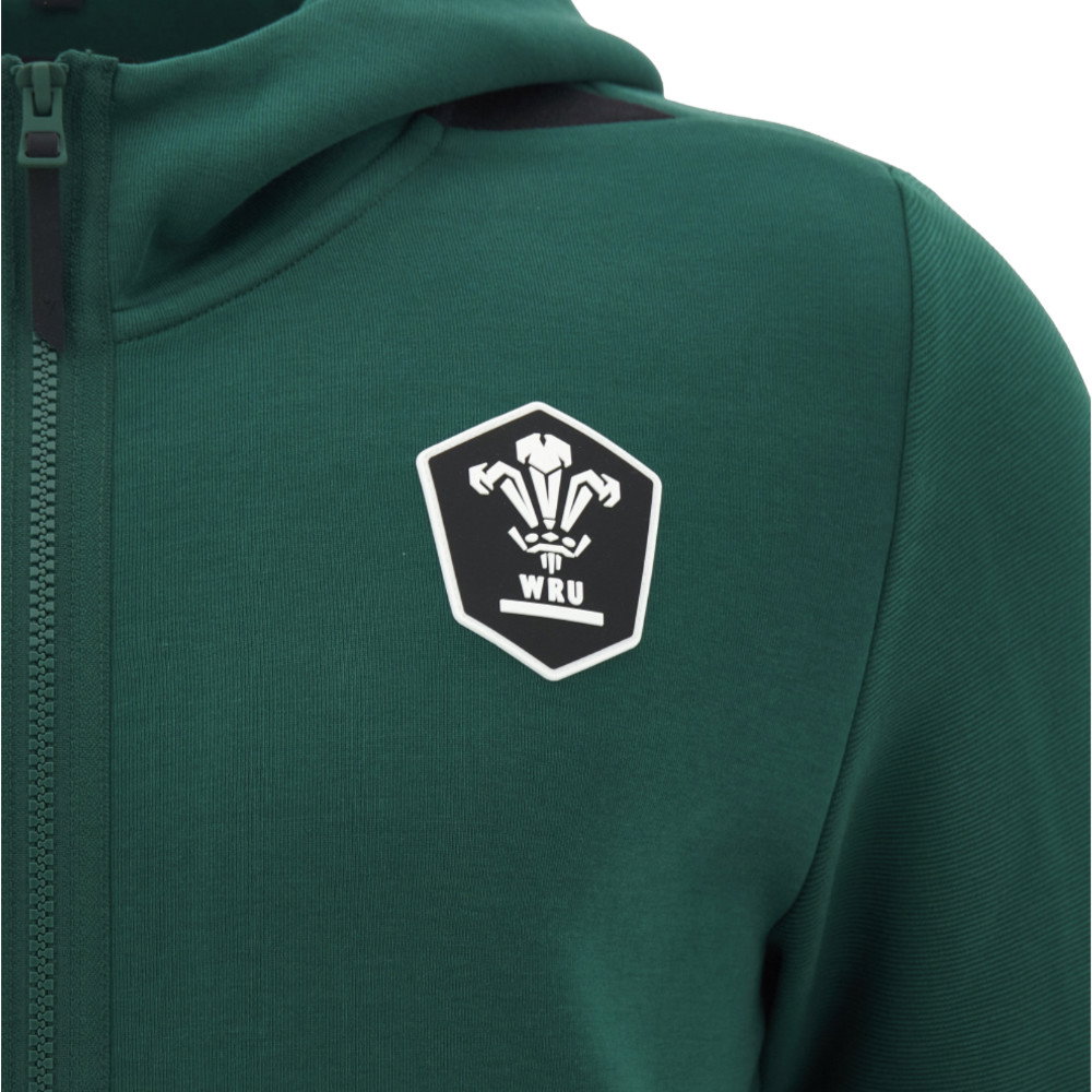2026-2027 Wales WRU Rugby Ath Full Zip Hoodie (Green)