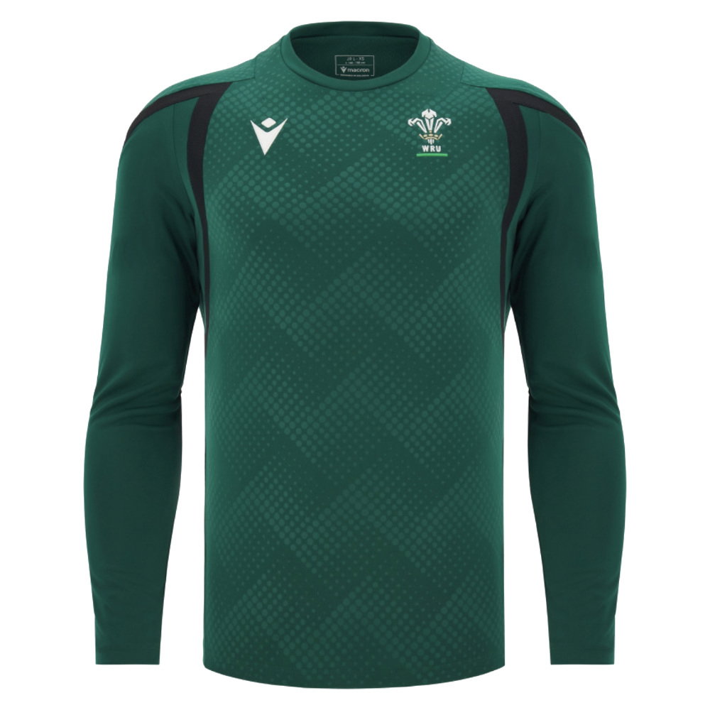 2026-2027 Wales WRU Rugby LS Training Jersey (Green) - Kids (Your Name)