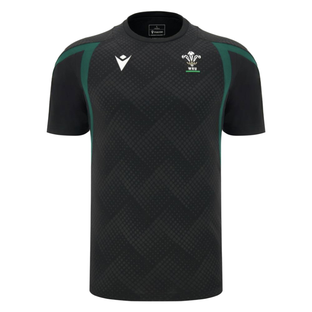 2026-2027 Wales WRU Rugby Player Training Shirt (Black) (Your Name)