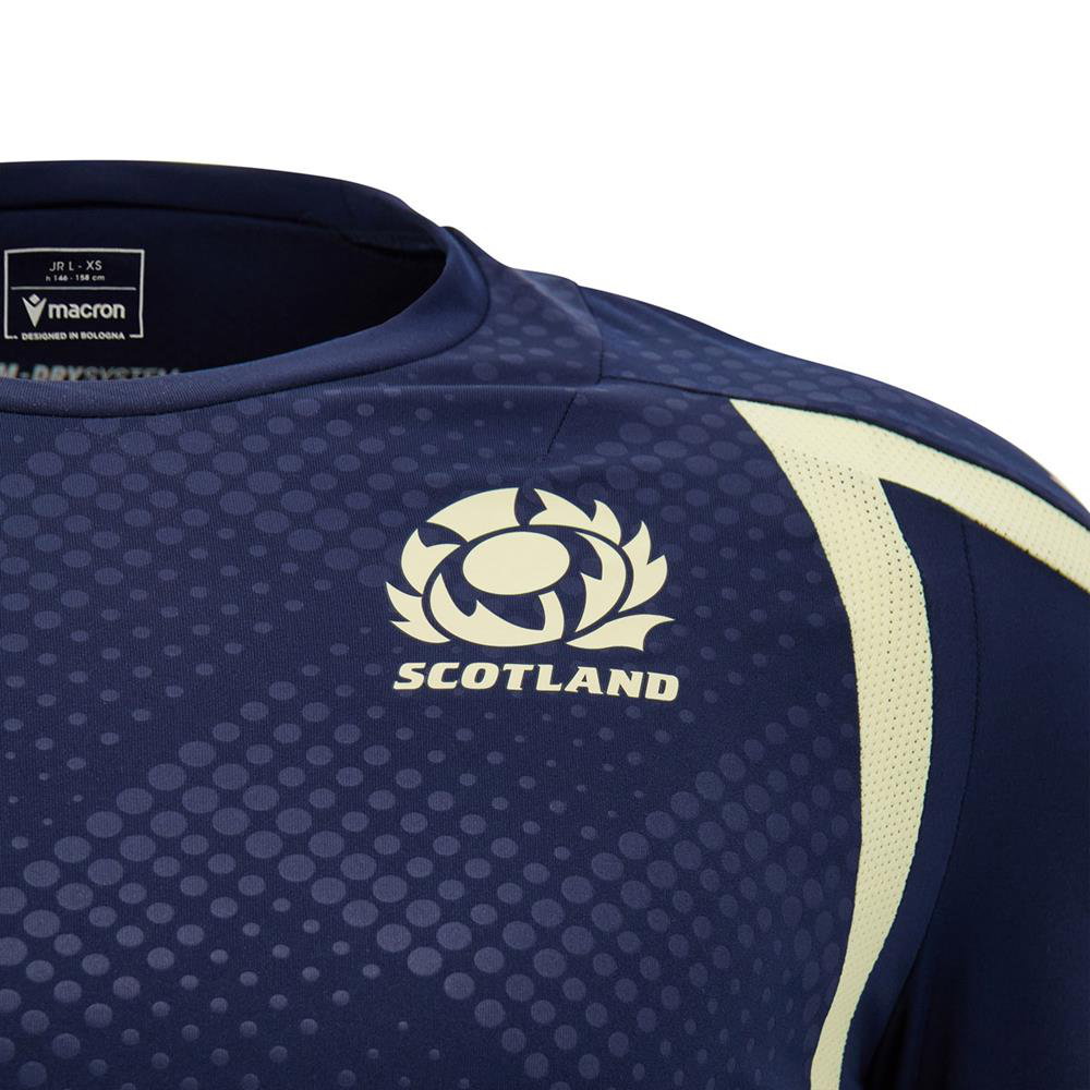 2026-2027 Scotland Rugby Training Shirt (Navy/Sand) - Kids