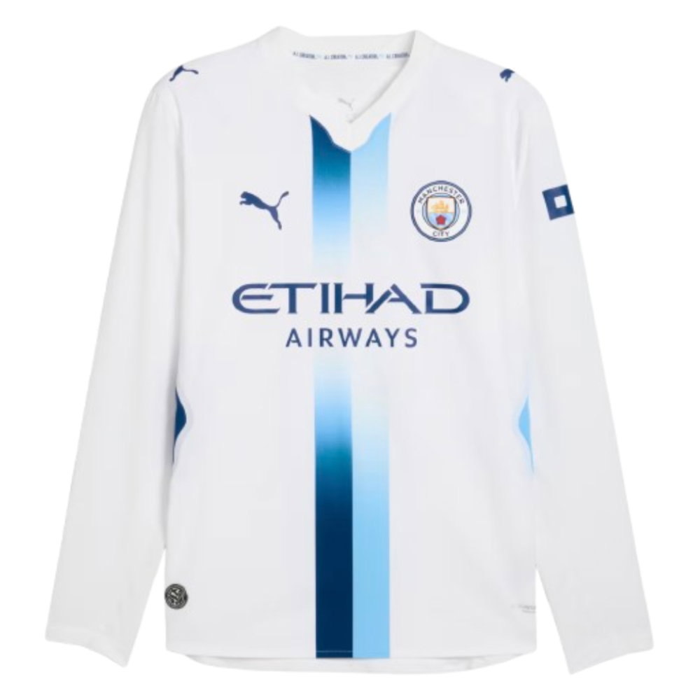 2026-2027 Man City Authentic Long Sleeve Third Shirt (Nico 14)
