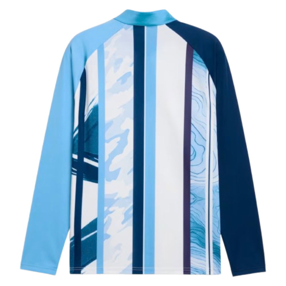 2026-2027 Man City Warm Up 1/4 Zip Top (White/Blazing Blue)