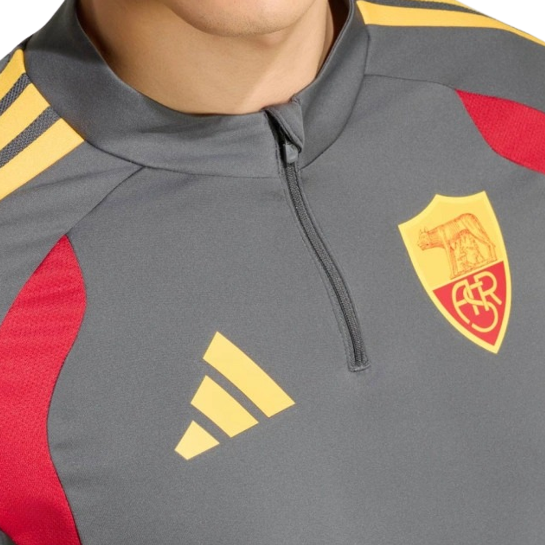 2026-2027 AS Roma Quarter Zip Training Top (Grey)