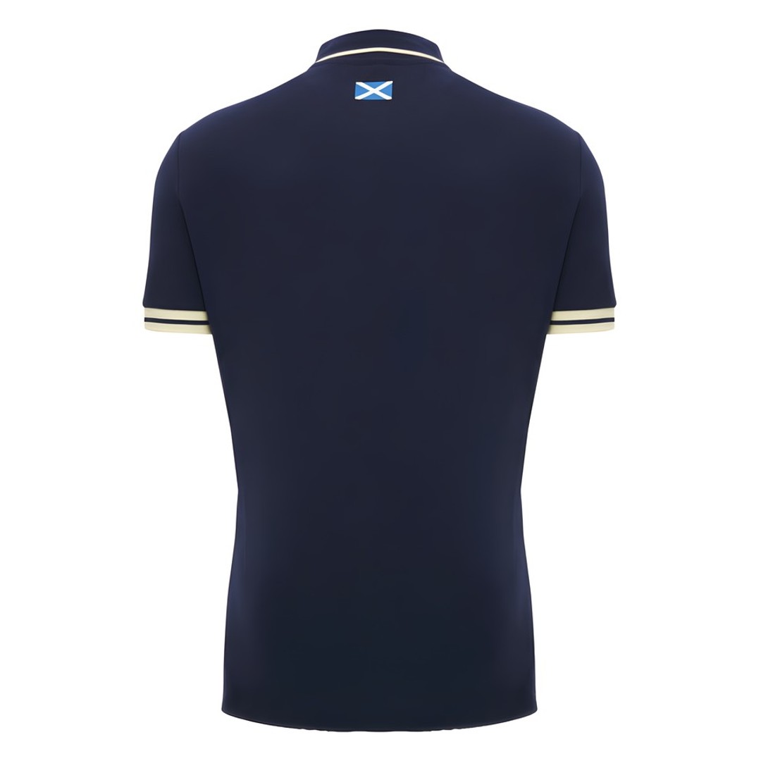 2026-2027 Scotland Rugby Polo Shirt (Navy/Sand) - Kids