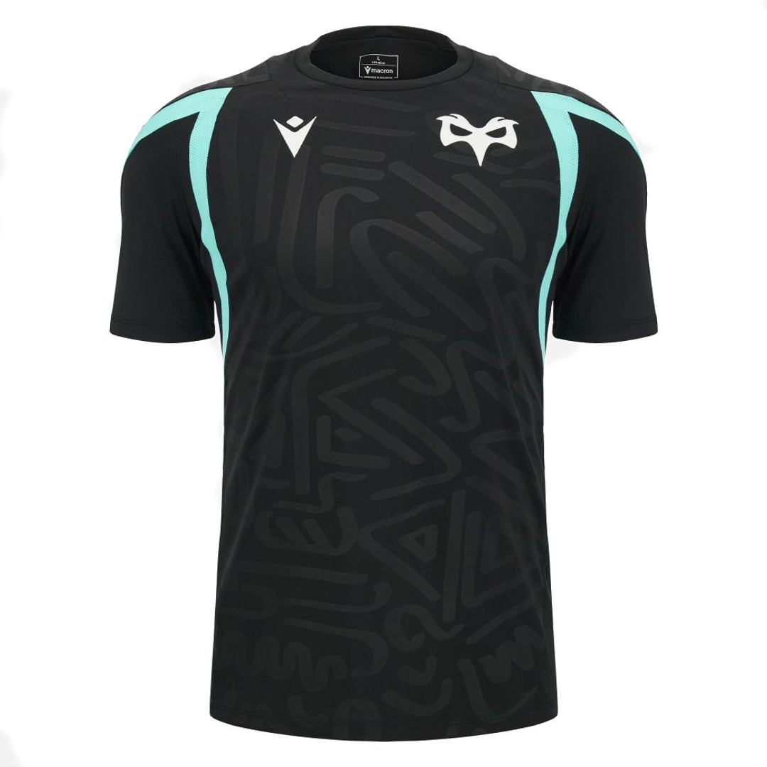 2026-2027 Ospreys Rugby Poly Training Shirt (Black) (Your Name)