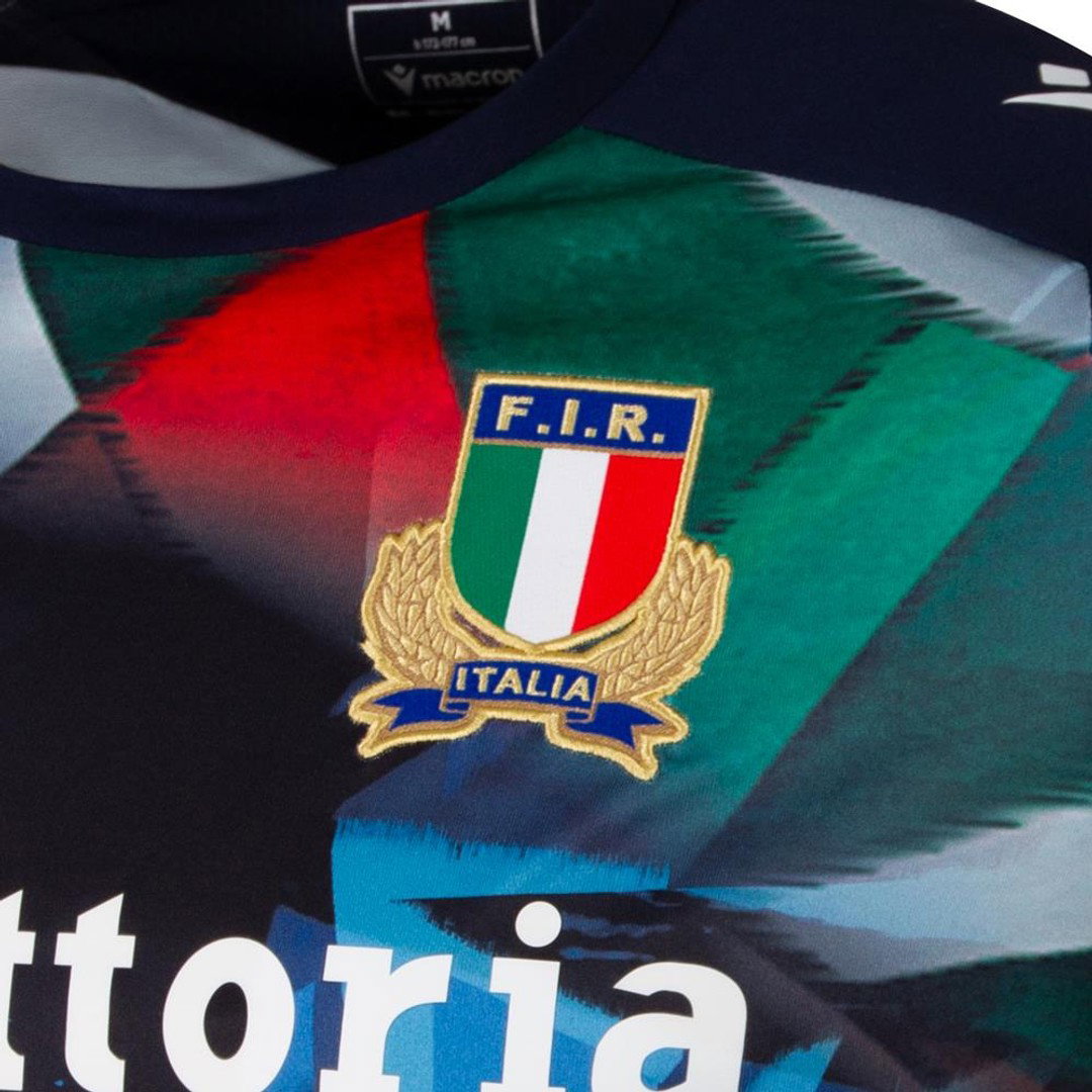 2026-2027 Italy Rugby Training Shirt (Navy/Red/Green)