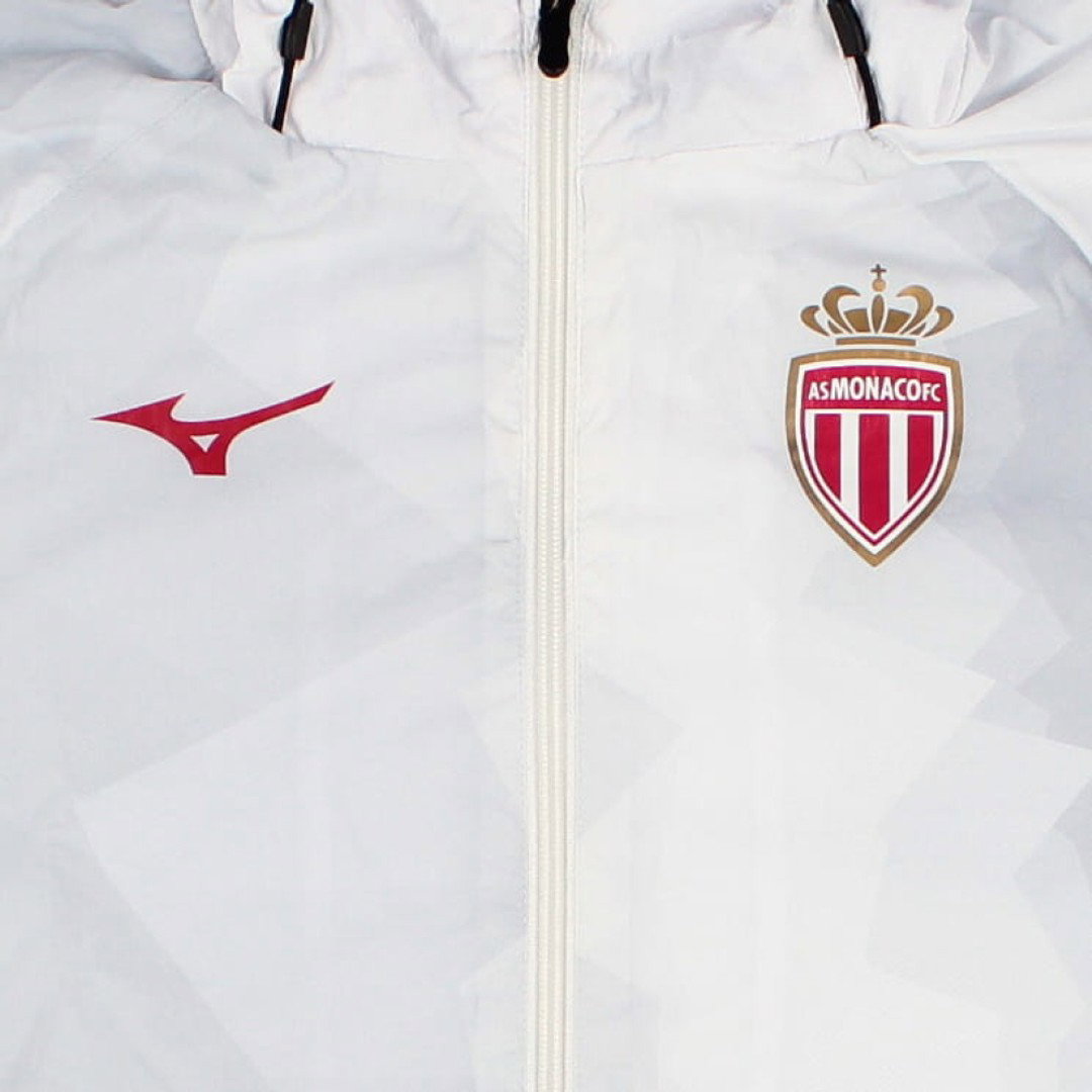2026-2027 AS Monaco Hooded Anthem Jacket (White)