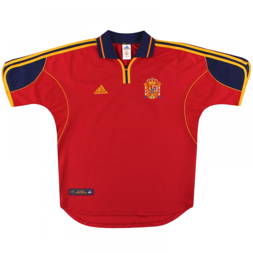 Spain 1999-02 Home Shirt ((Excellent) S) (Your Name)