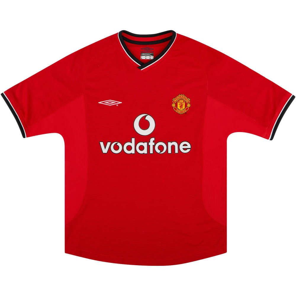 Manchester United 2000-02 Home Shirt (S) (Very Good) (Brown 24)