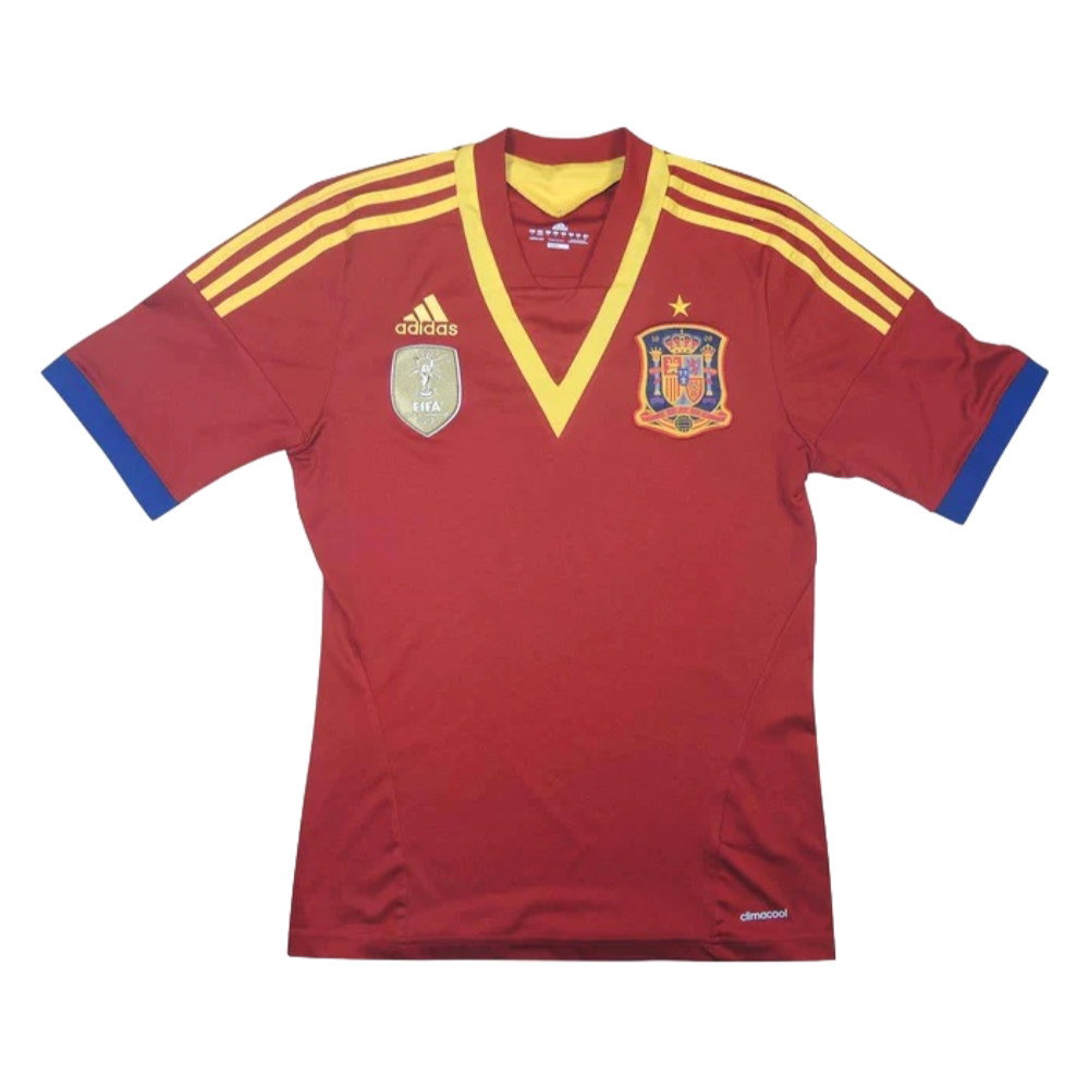 Spain 2013-14 Home Shirt (S) (Excellent) (Xavi 8)