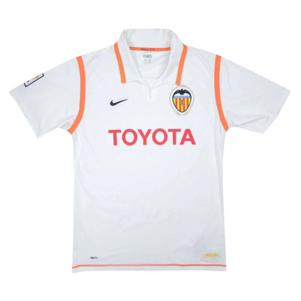 Valencia 2007-08 Home Shirt ((Excellent) S) (Mata 16)