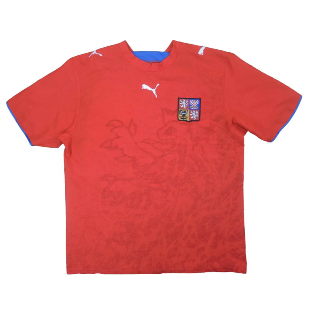 Czech Republic 2006-08 Home Shirt ((Very Good) L) (Baros 15)