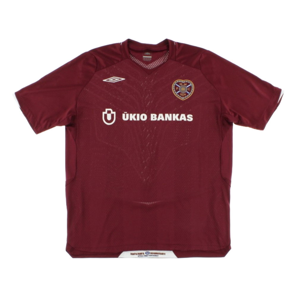 Hearts 2008-09 Home Shirt ((Good) XXL) (Your Name)