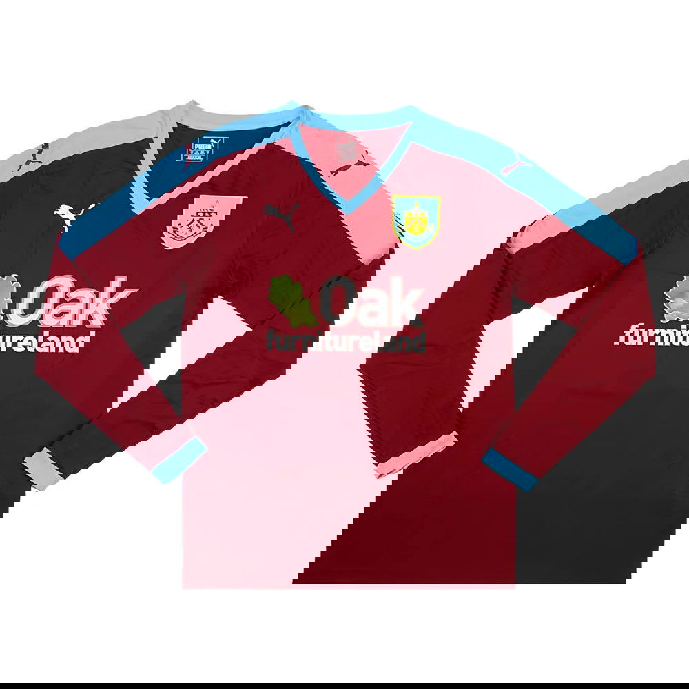 Burnley 2015-16 Long Sleeve Home Shirt ((Excellent) S) (Your Name)