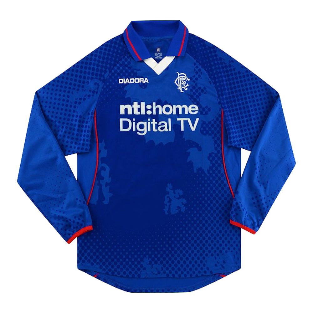 Rangers 2002-2003 Long Sleeved Home Shirt (XL) (Excellent) (Gascoigne 8)