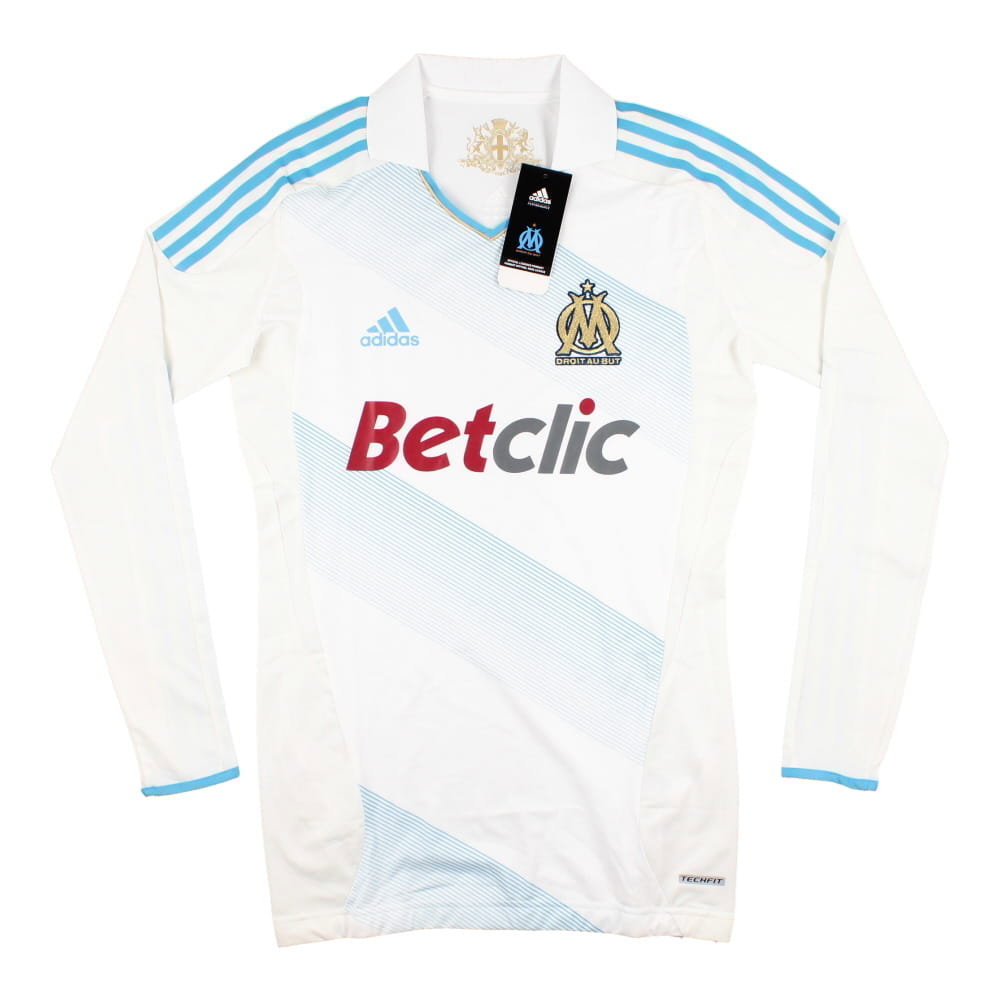 Marseille 2011-12 Player Spec Long Sleeve Home Shirt ((Excellent) L) (Your Name)