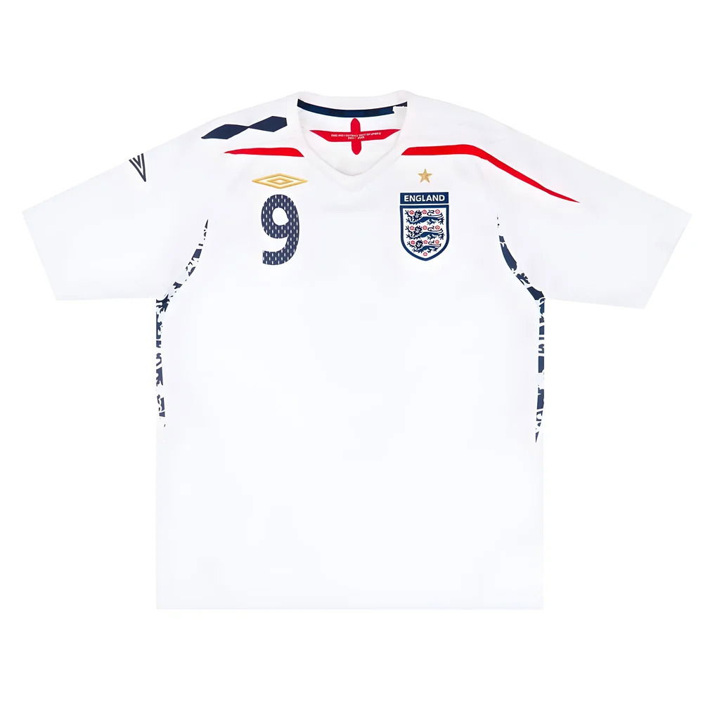 England 2007-09 Home Shirt (Rooney #9) (Fair)