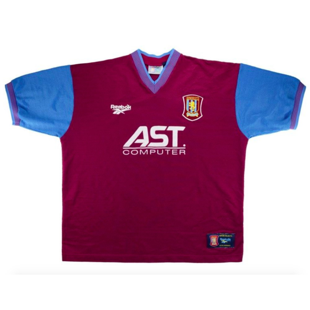 Aston Villa 1997-1998 Home Shirt (Excellent) (Farrelly 19)