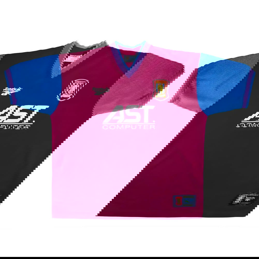 Aston Villa 1997-1998 Home Shirt (Excellent) (Farrelly 19)