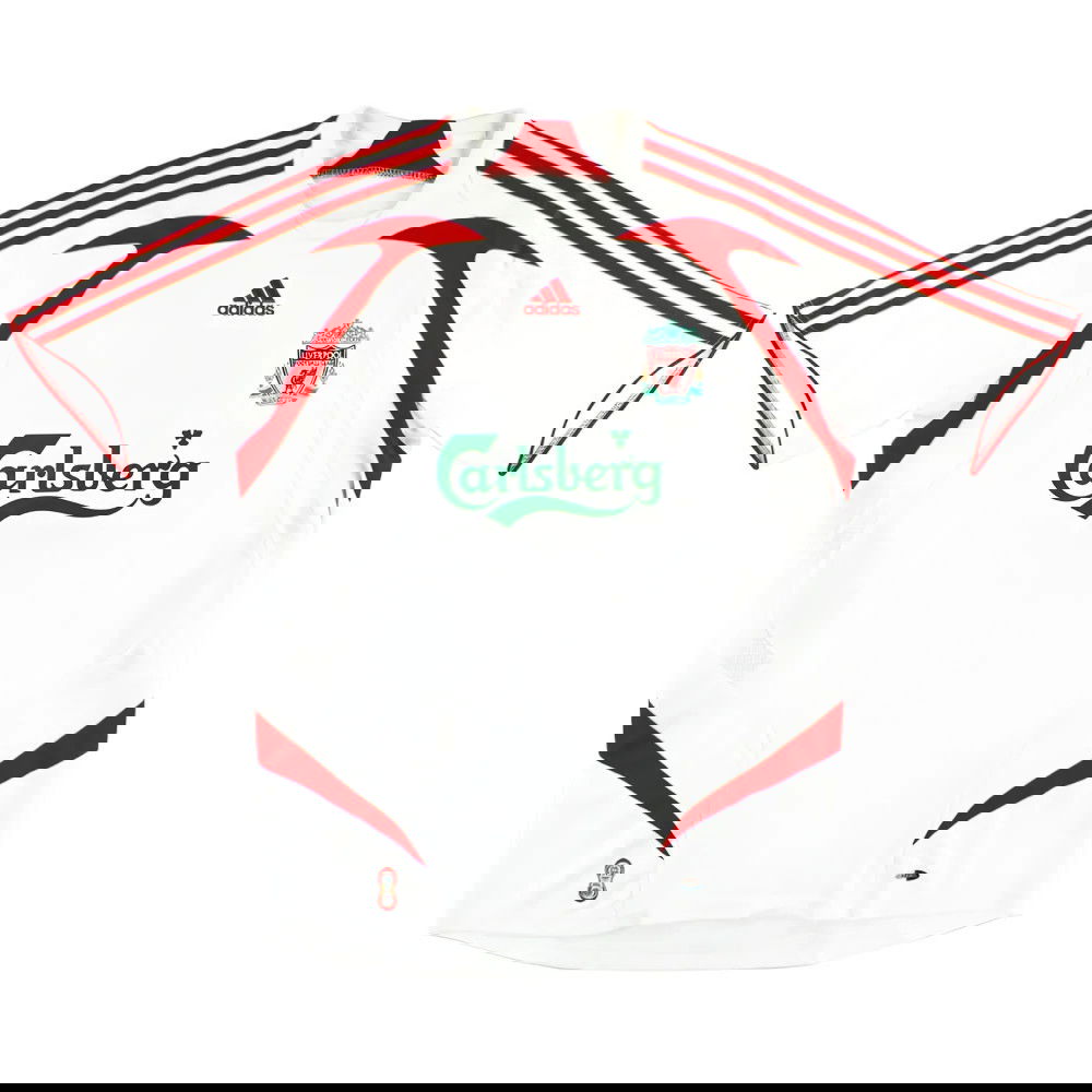 Liverpool 2007-08 Away Shirt (XL) Finnan #3 (Very Good)