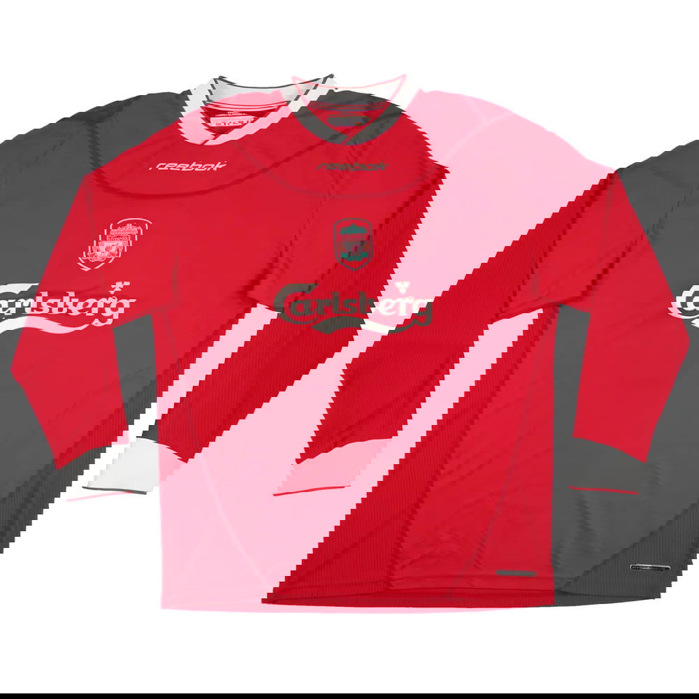 Liverpool 2002-04 Long Sleeve Home Shirt (L) Hamann #16 (Very Good)