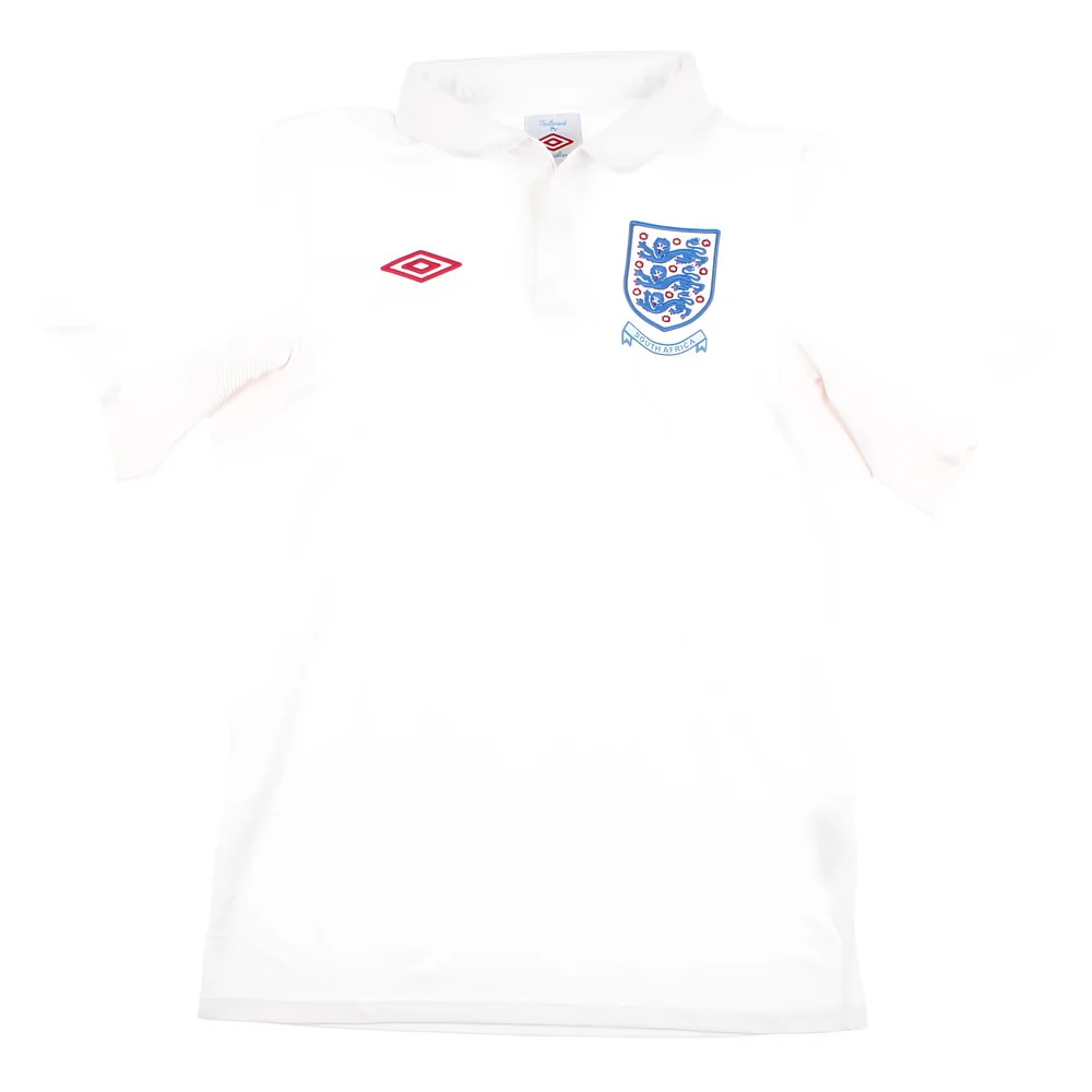 England 2009-10 Home Shirt (With South Africa Badge Detail) (XL) (Mint) (ROONEY 10)