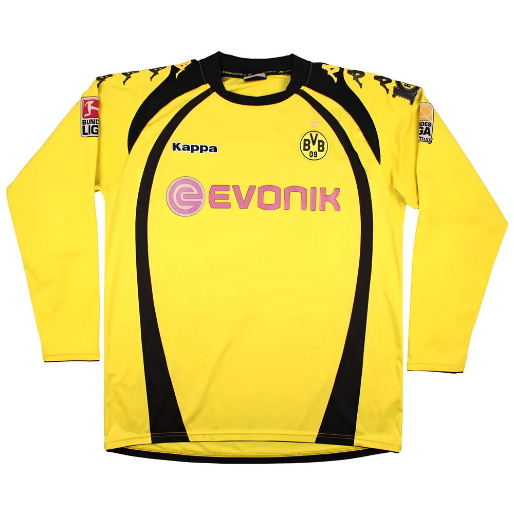 Borussia Dortmund 2009-10 Home Long Sleeve Shirt (Kuba #16) (2XL) (Very Good)